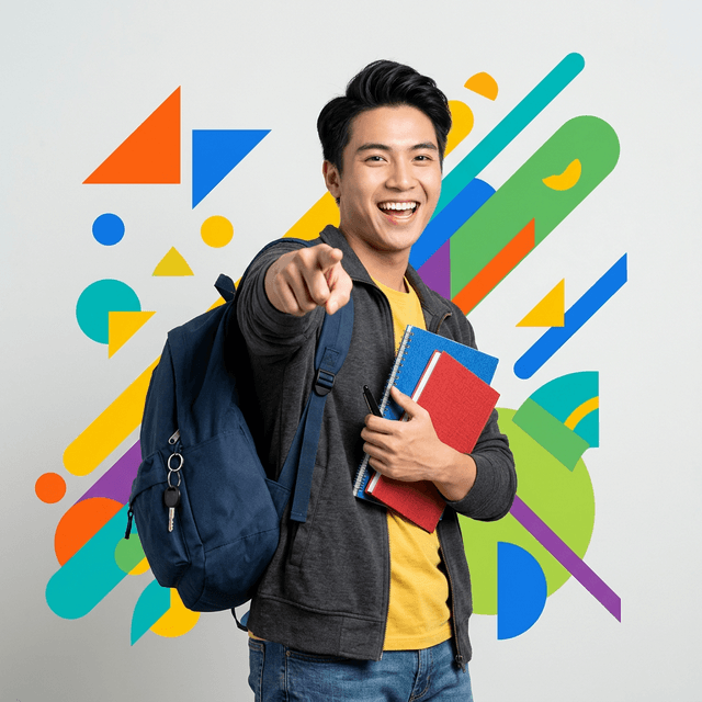 Student pointing